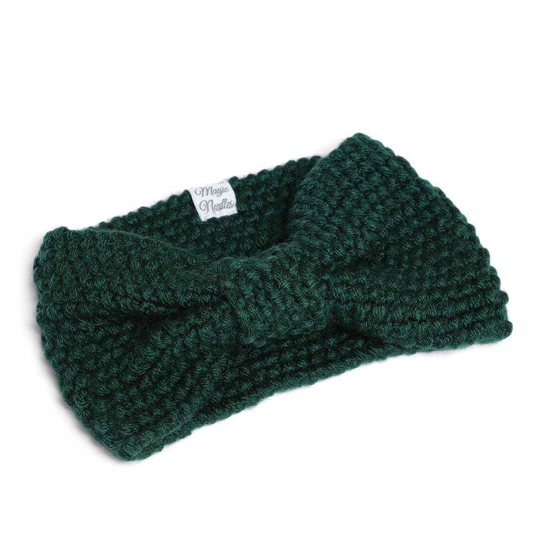 Bow Headband - Dark Green 50