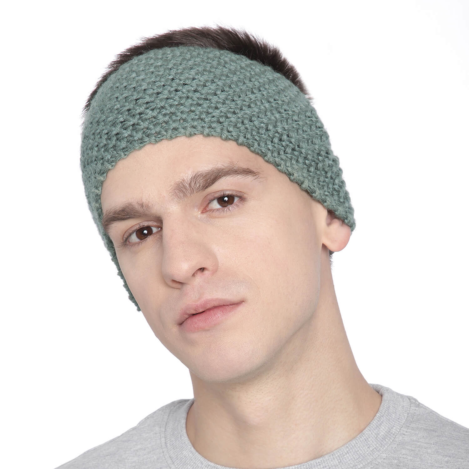 Knitted Headband - Green 601