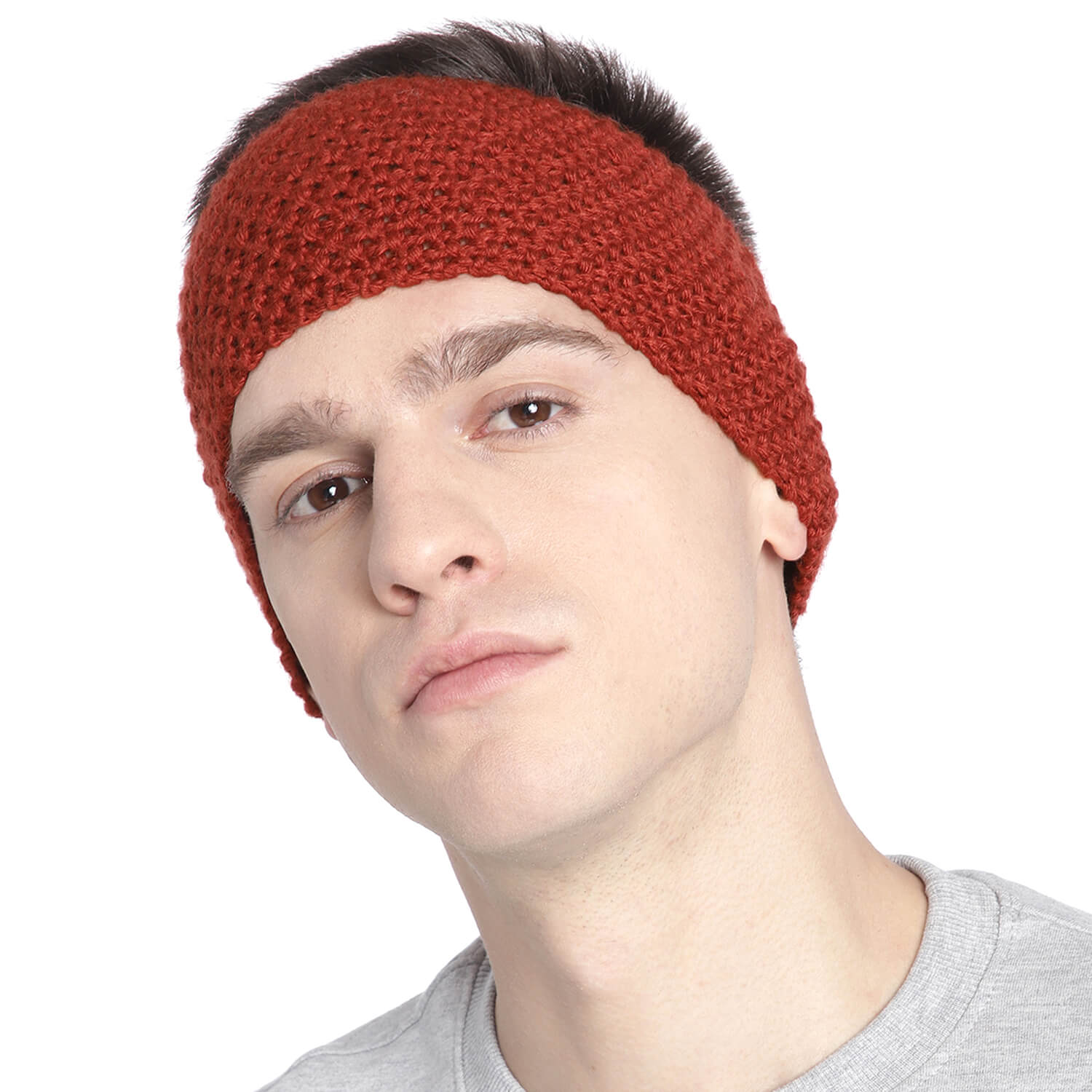Knitted Headband - Brick Red 603