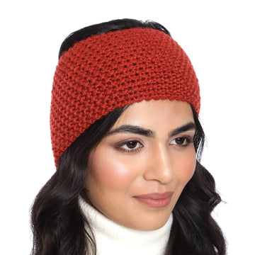 Knitted Headband - Brick Red 603