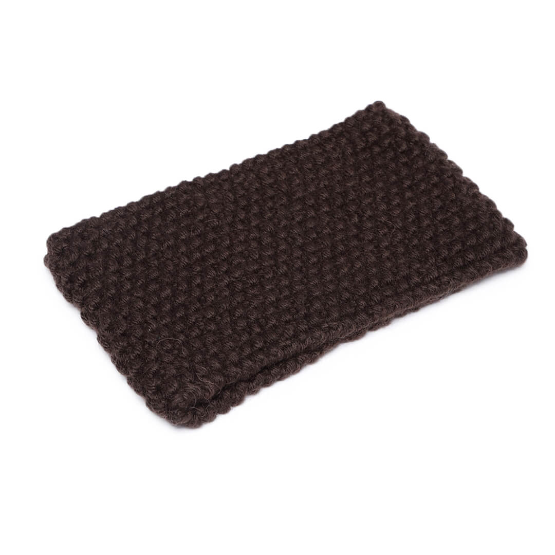 Knitted Headband - Dark Brown 604