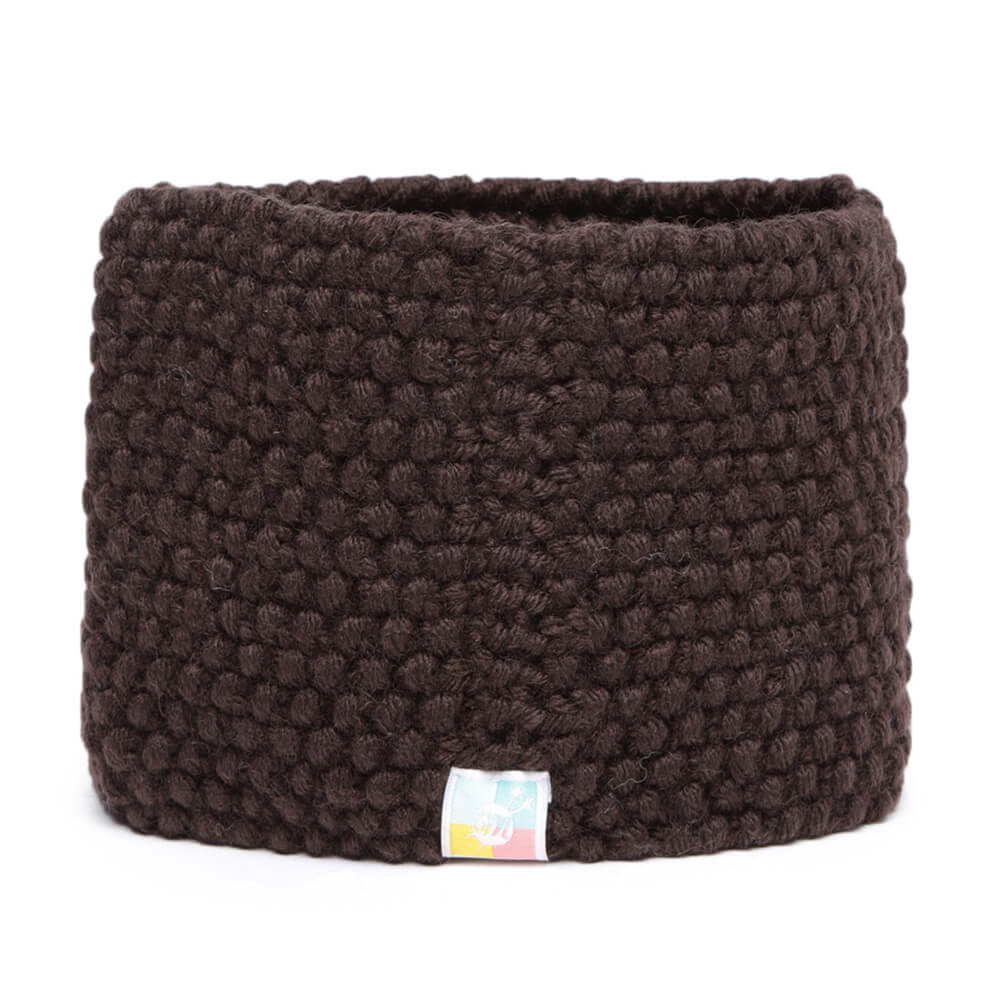 Knitted Headband - Dark Brown 604