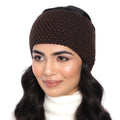 Knitted Headband - Dark Brown 604