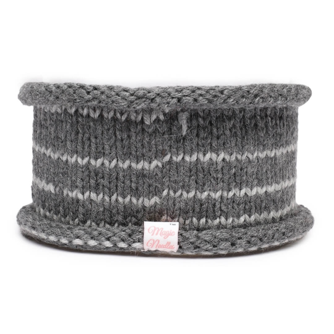 Striped Grey Headband - Grey 612