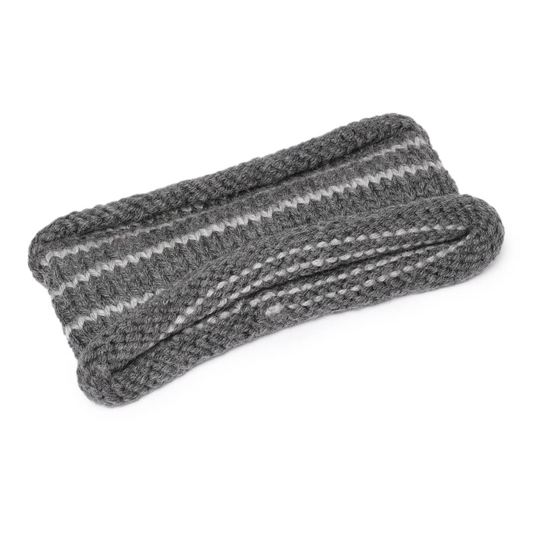 Striped Grey Headband - Grey 612