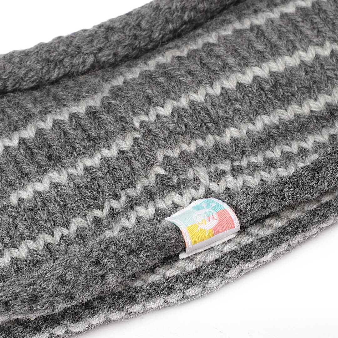 Striped Grey Headband - Grey 612