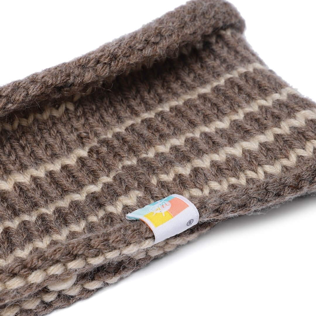 Striped Headband - Brown, Cream 613