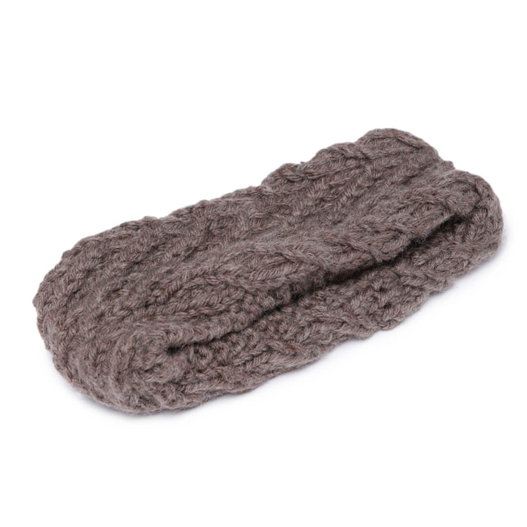 V Stitch Headband - Brown 857