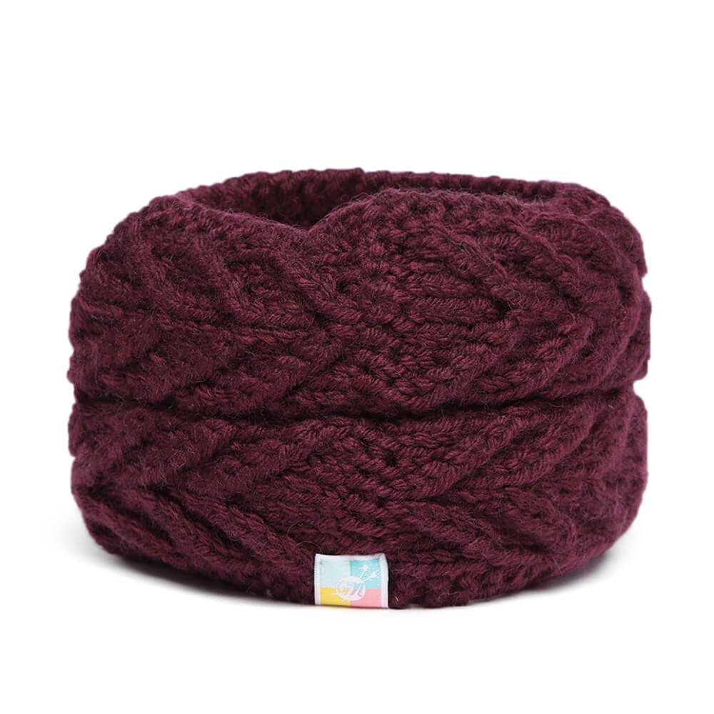 V Stitch Headband - Wine 858