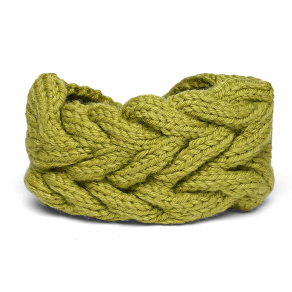 Double Cable Headband - Olive Green 91