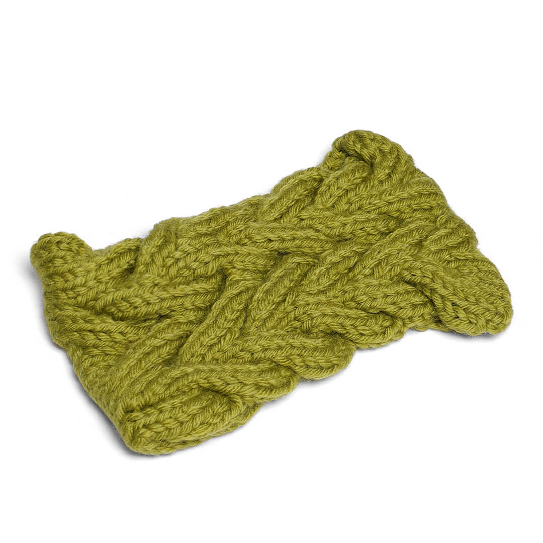 Double Cable Headband - Olive Green 91