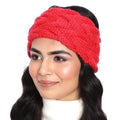 Double Cable Headband - Coral Pink 93