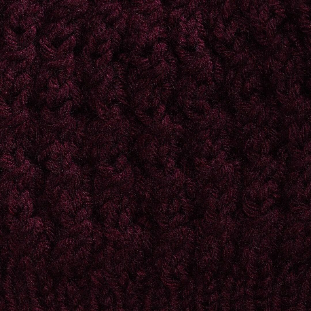 Burgundy Self-Design Beanie - 1001