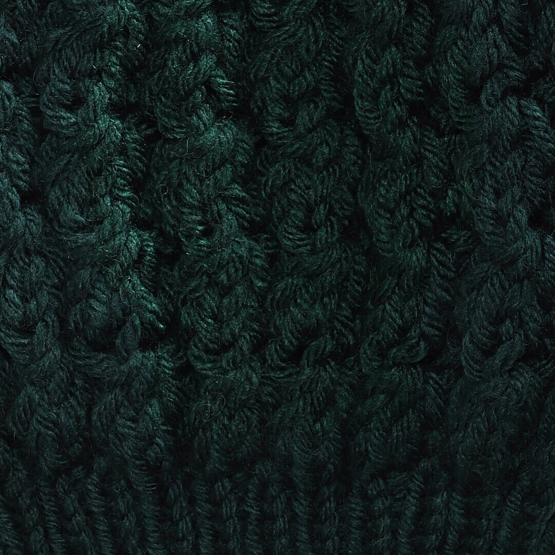 Green Self-Design Beanie - 1003