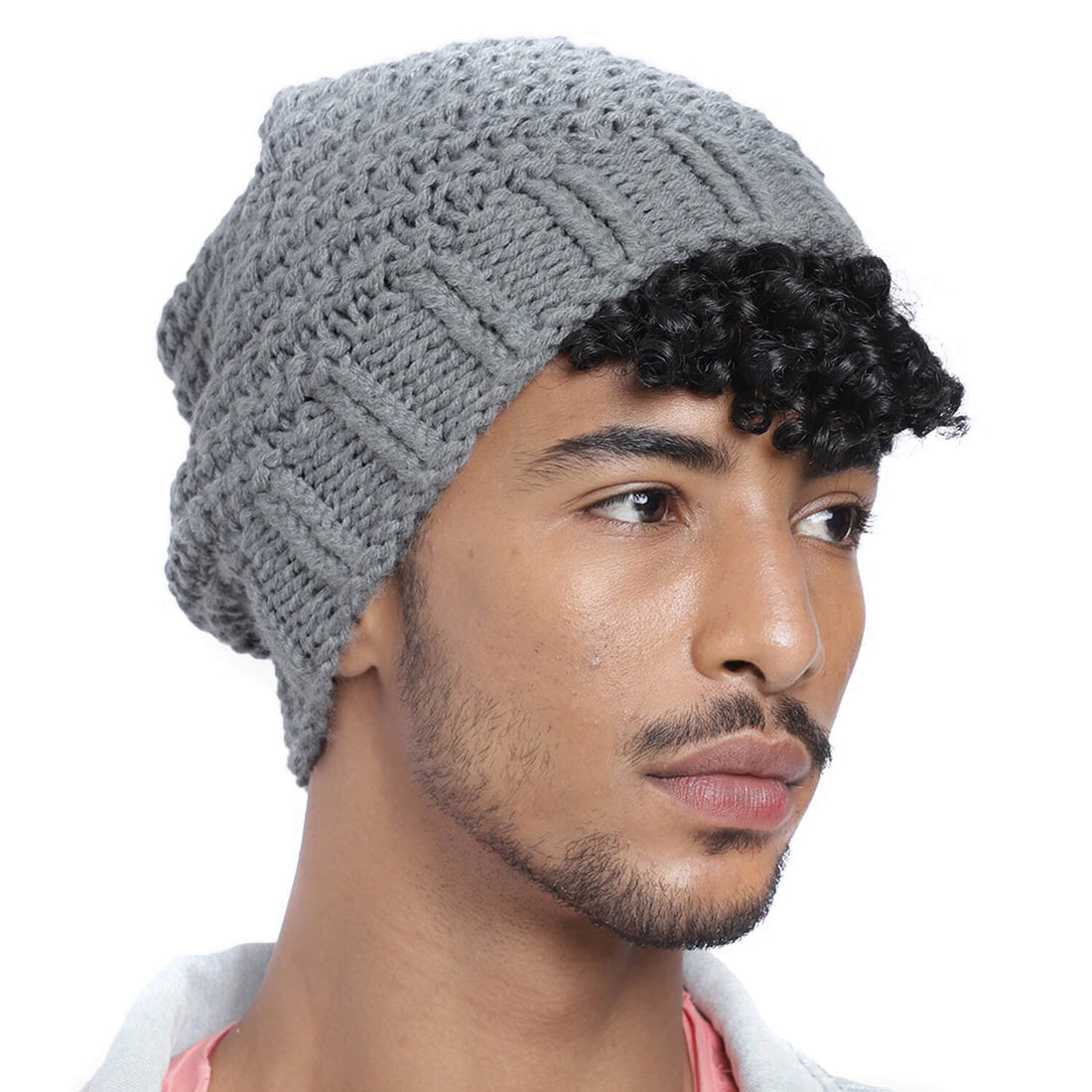 Diagonal Slouch Beanie - 1481
