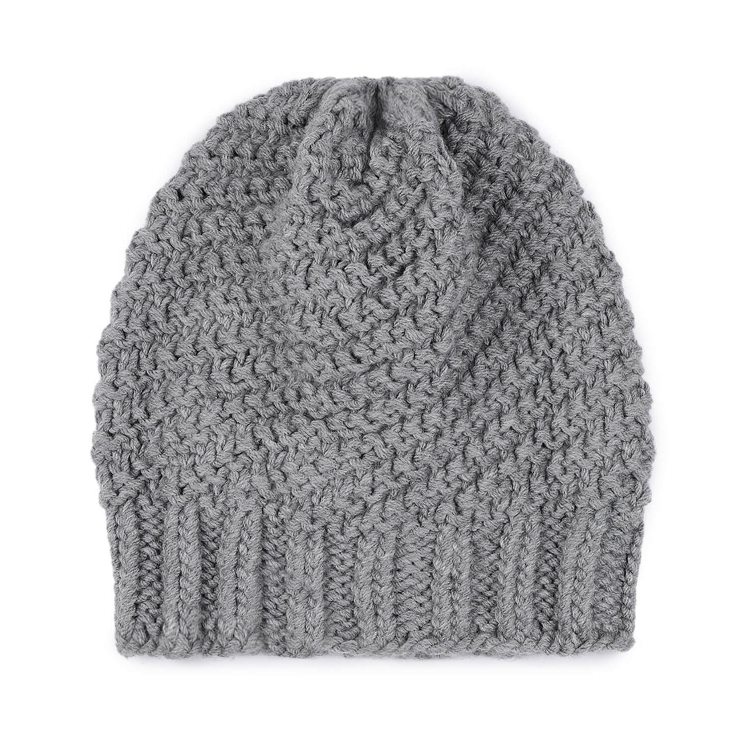 Diagonal Slouch Beanie - 1481