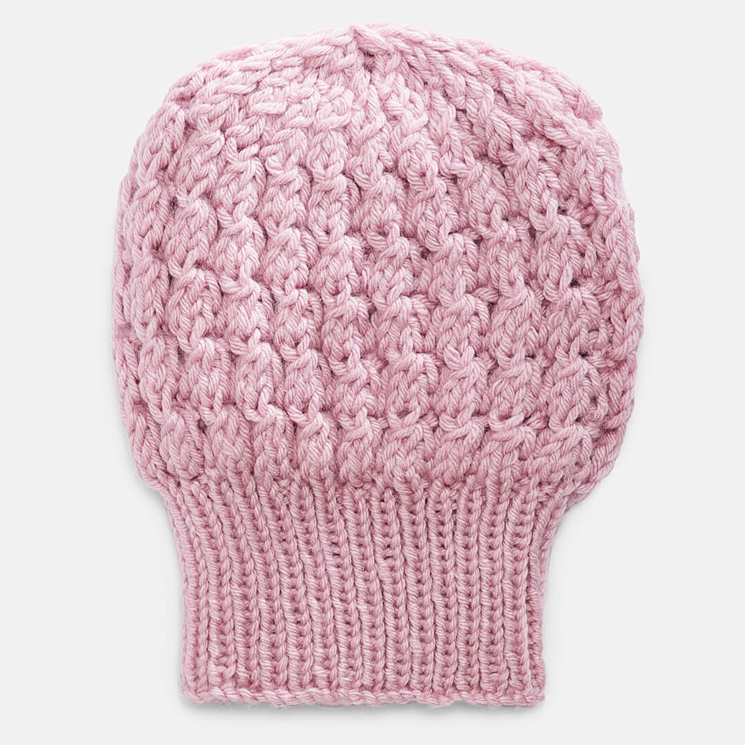 Pink Self-Design Beanie - 1679