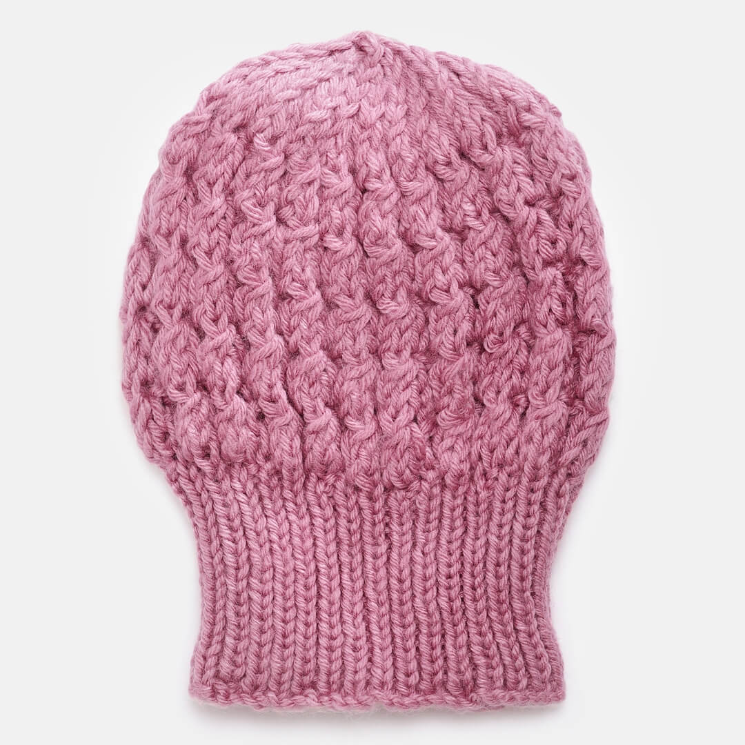 Pink Knit Slouchy Shroom Woollen Beanie - 1680