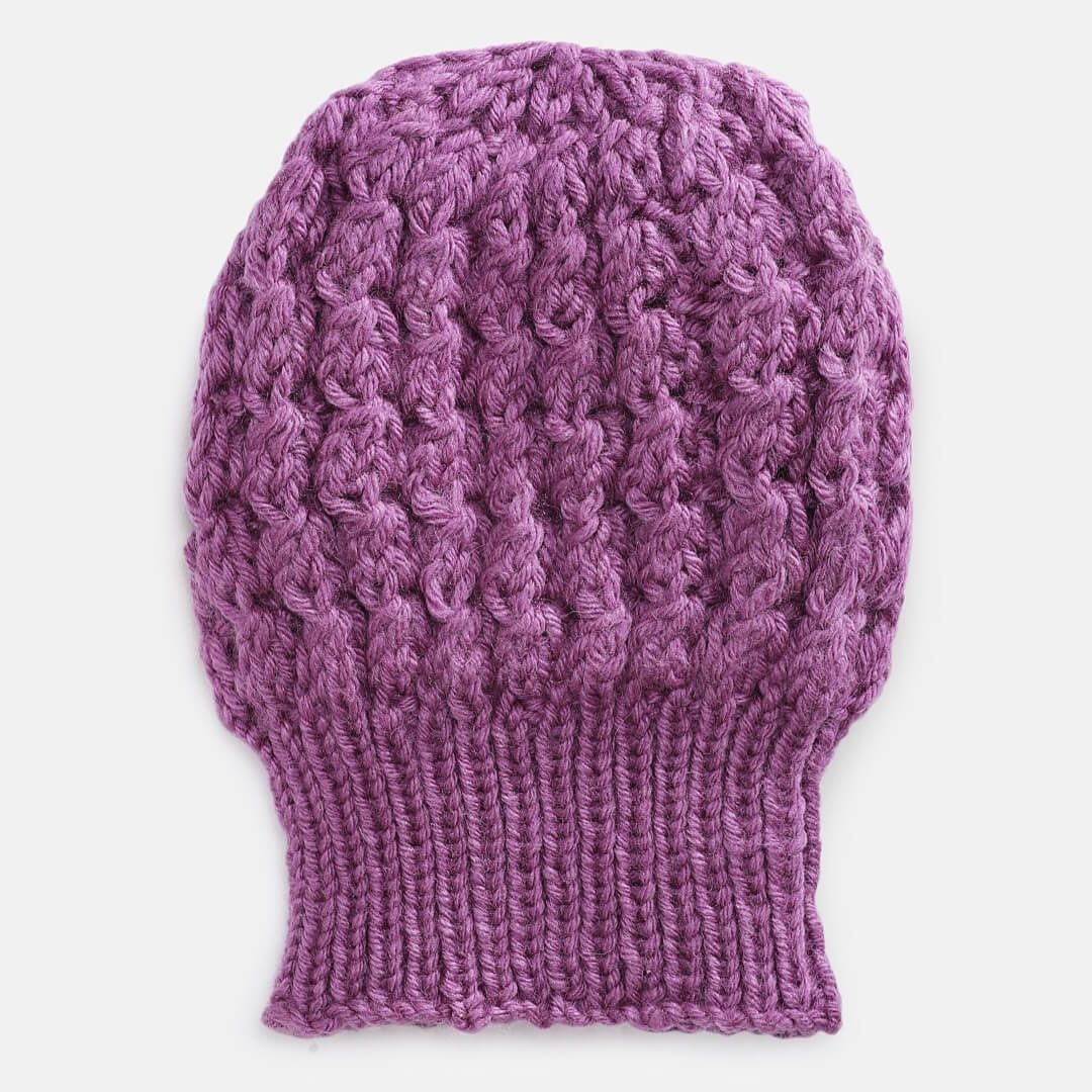 Purple Self-Design Beanie 1681 – Magic Needles