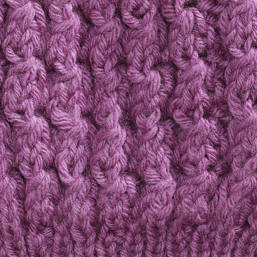 Purple Self-Design Beanie - 1681