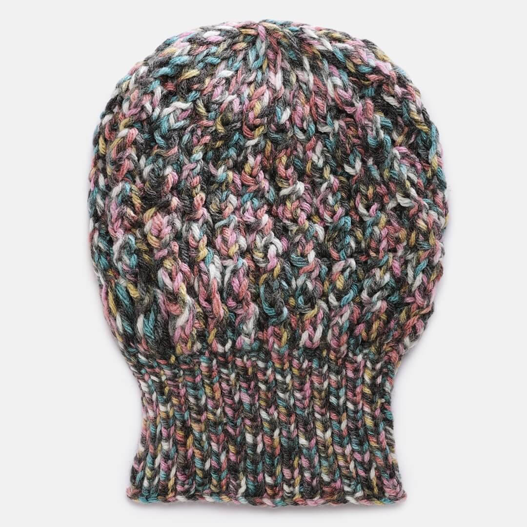 Multicoloured Self-Design Beanie - 1846