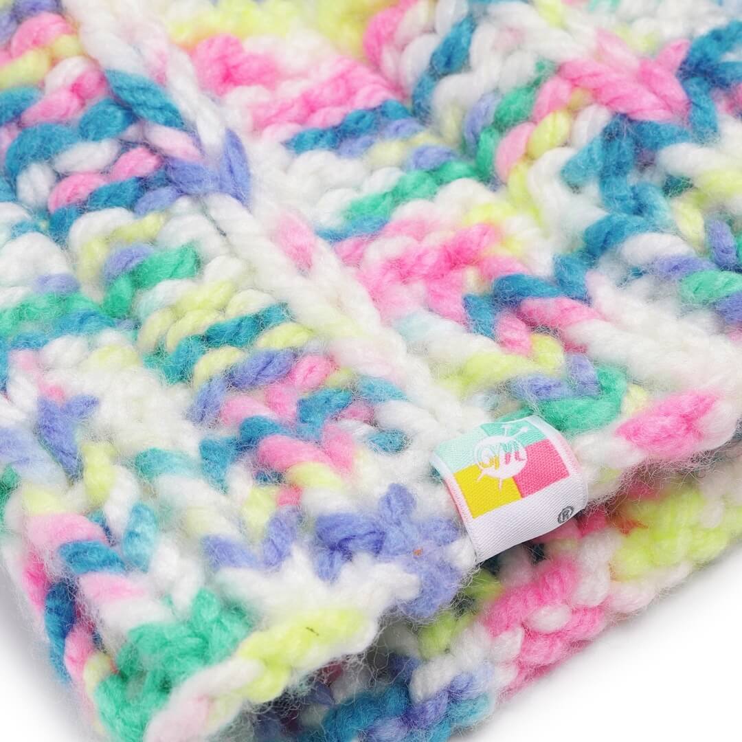 Multicoloured Self-Design Beanie - 2720