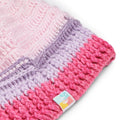 Pink Purple Self-Design Beanie - 2798