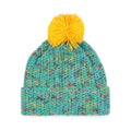 Multi-Color Fold Cap with Pompom - 2894