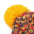 Multi-Color Fold Cap with Pompom - 2896