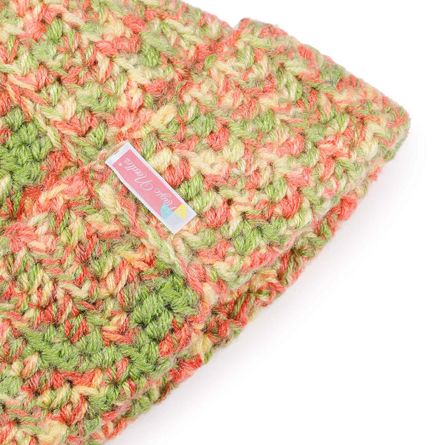 Multi-Color Fold Cap with Pompom - 2898