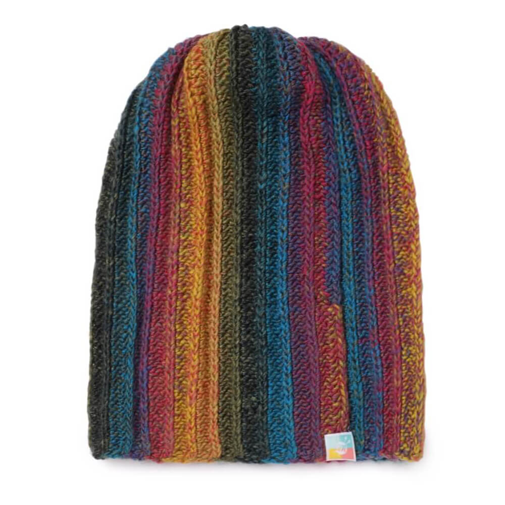 Peacock Colored Beanie - 2938