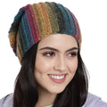 Peacock Colored Beanie - 2938