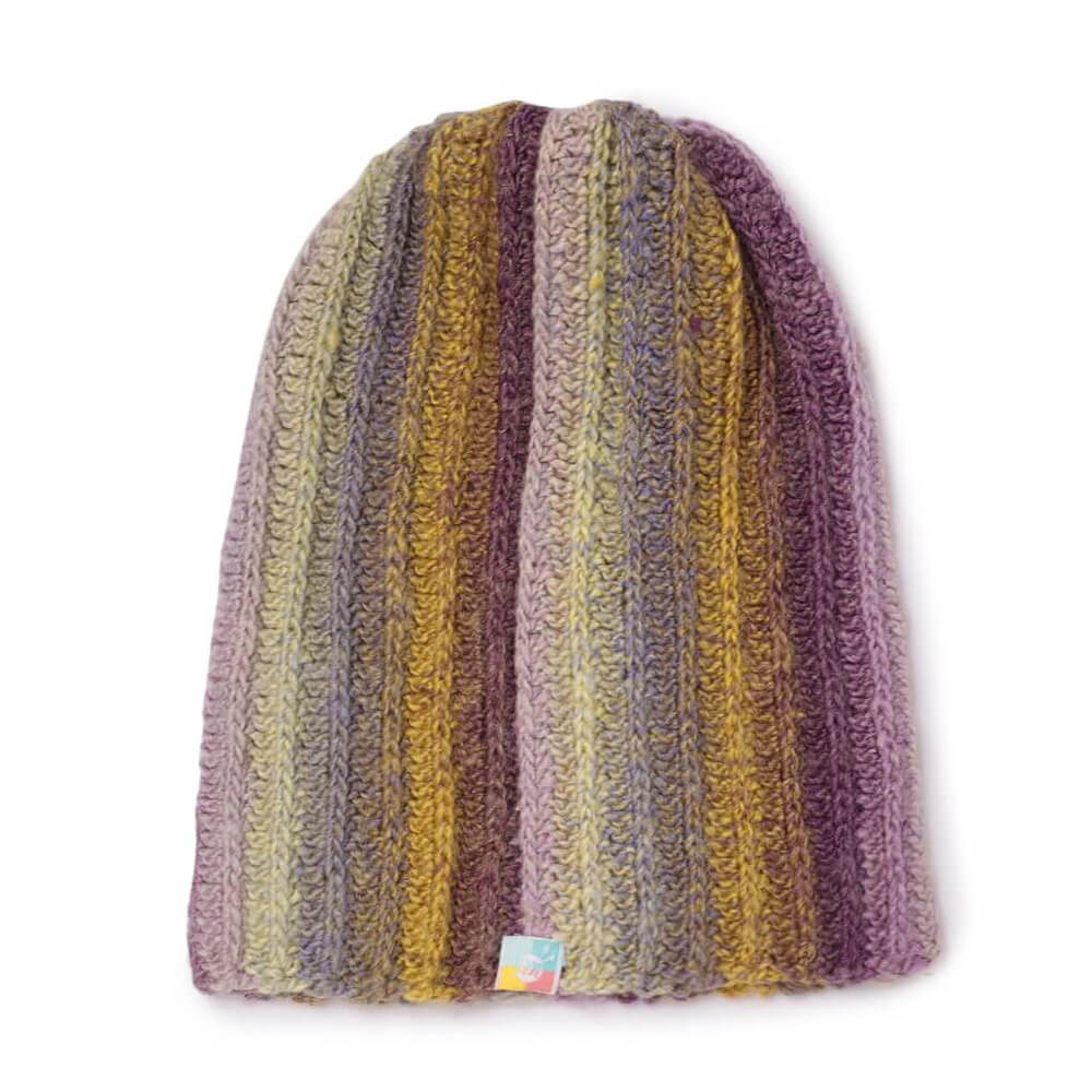 Multi-Colored Self-Striping Beanie - 2939