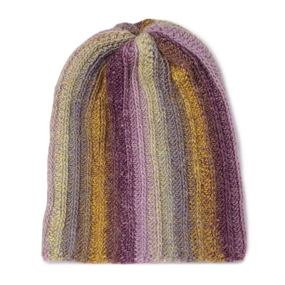 Multi-Colored Self-Striping Beanie - 2939