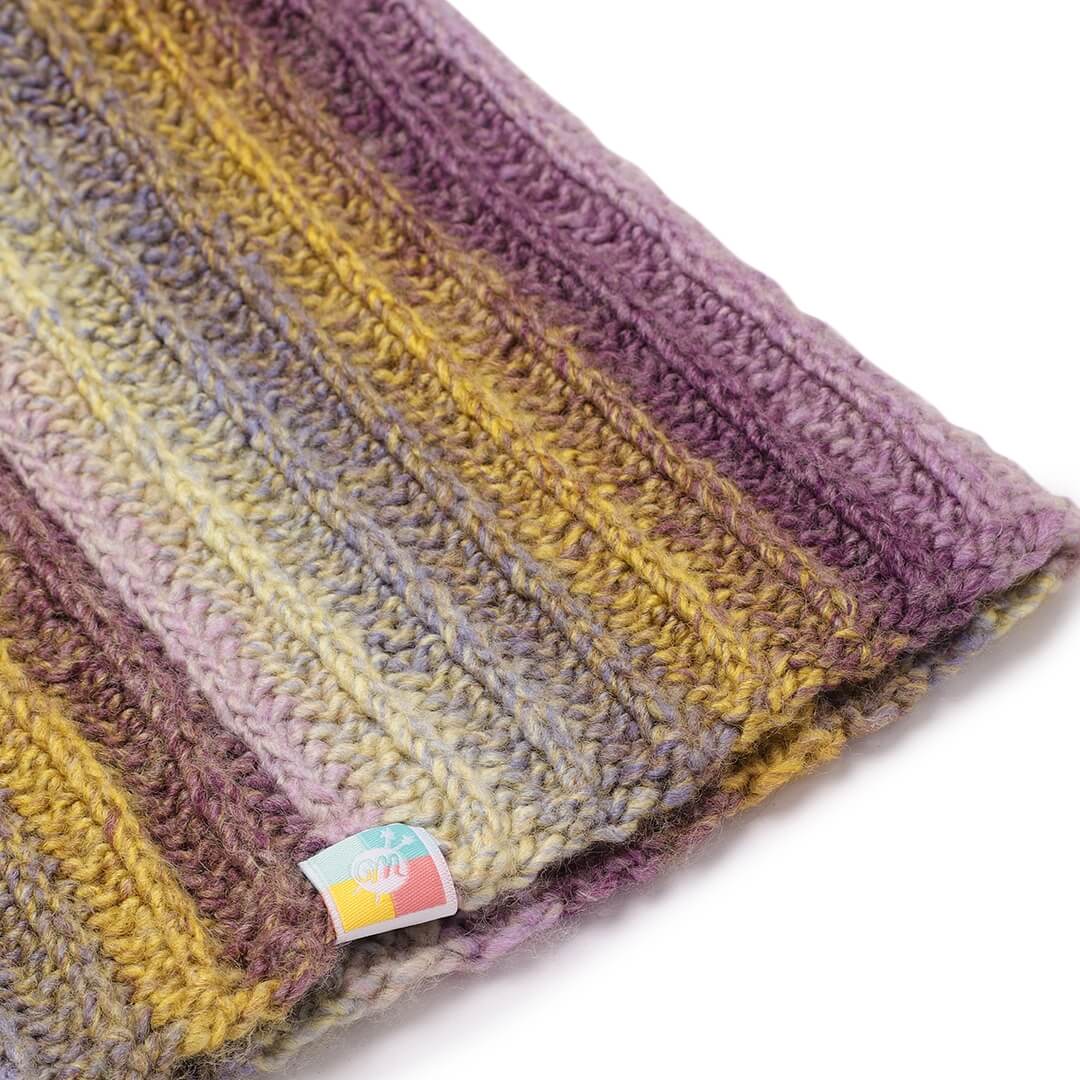 Multi-Colored Self-Striping Beanie - 2939