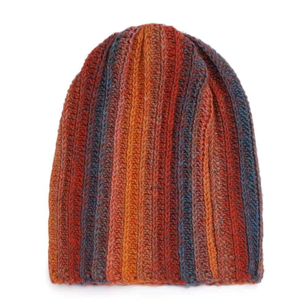 Multi-Colored Self-Striping Beanie - 2942