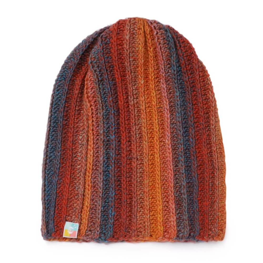 Multi-Colored Self-Striping Beanie - 2942