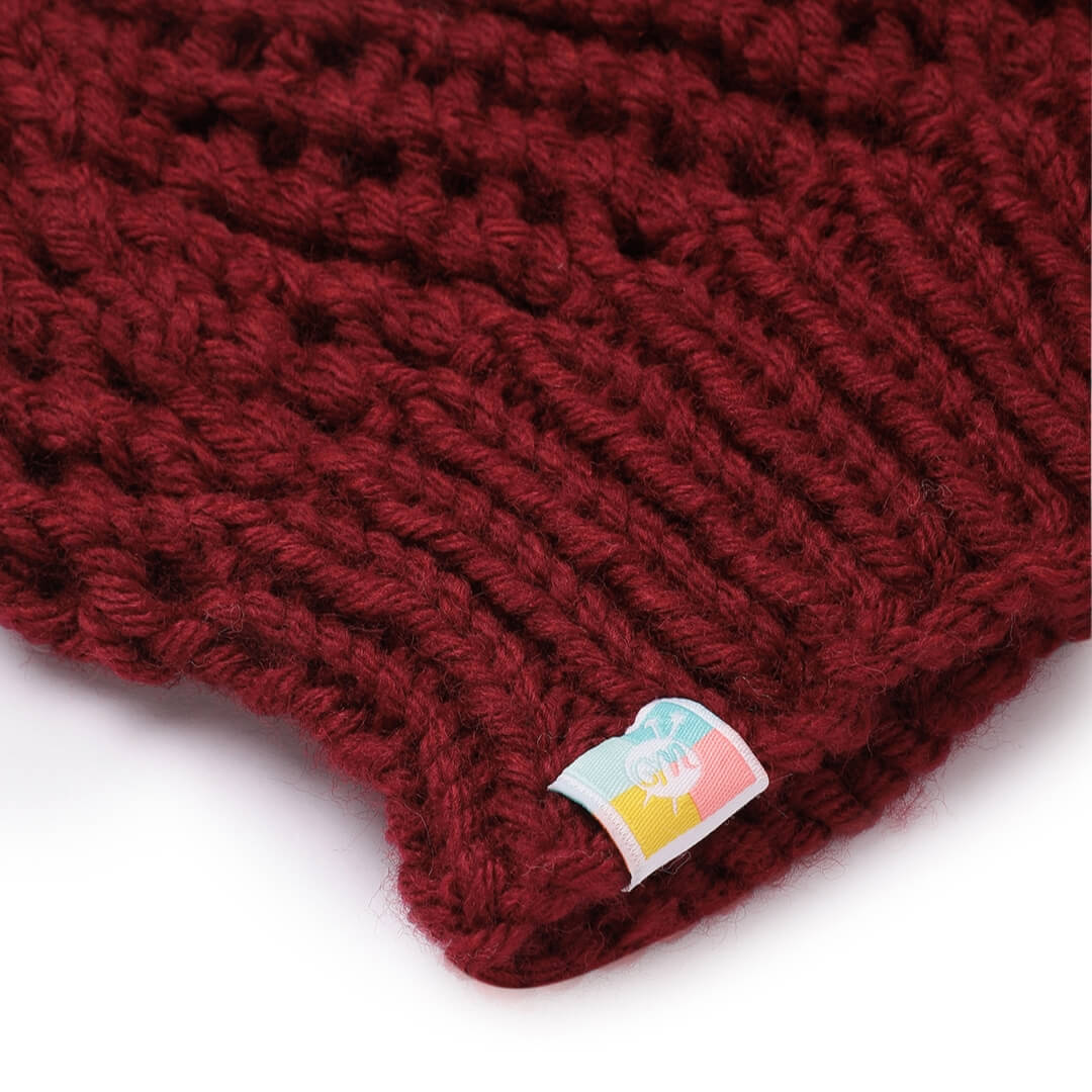 Maroon Netted Beanie - 306