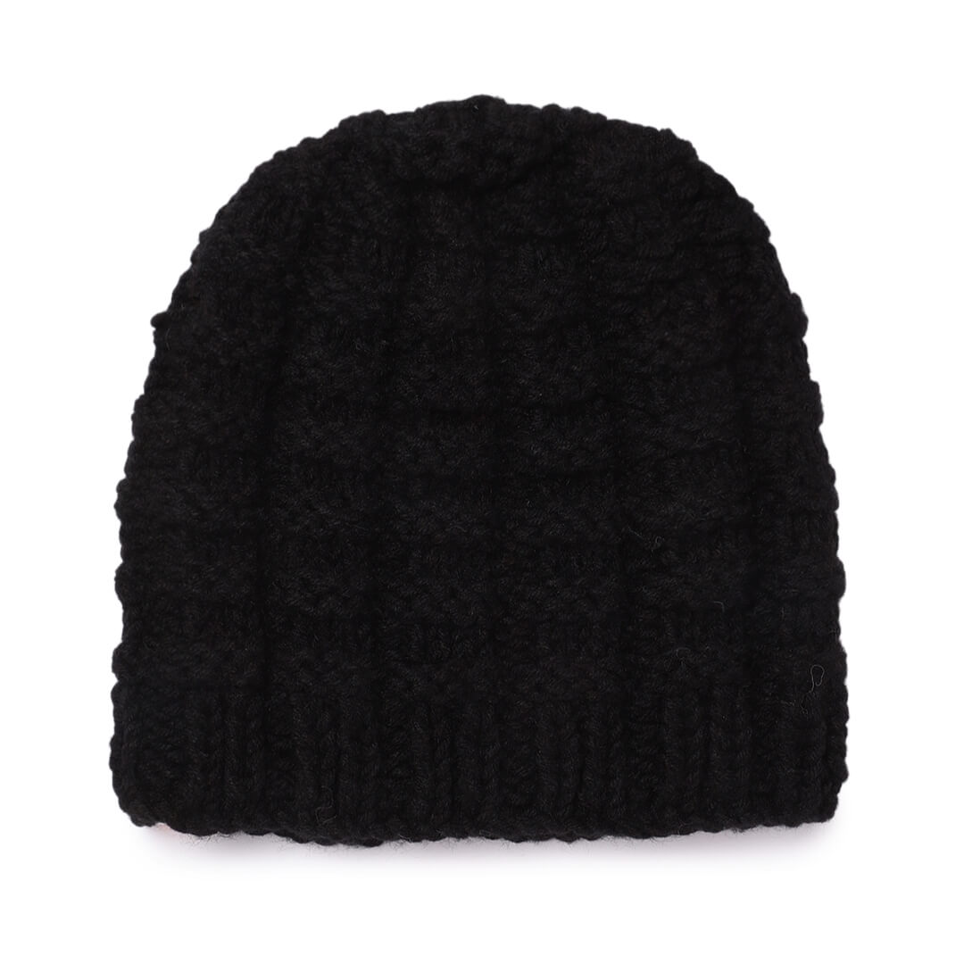 Black Checks Cap - 624