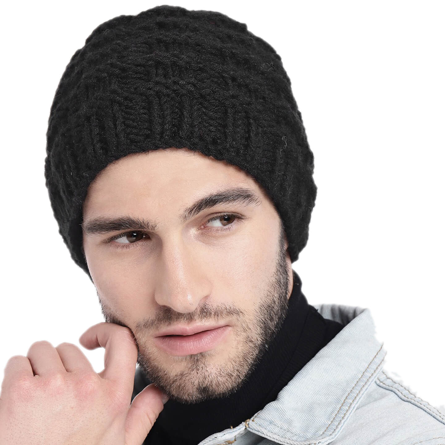 Black Checks Cap - 624