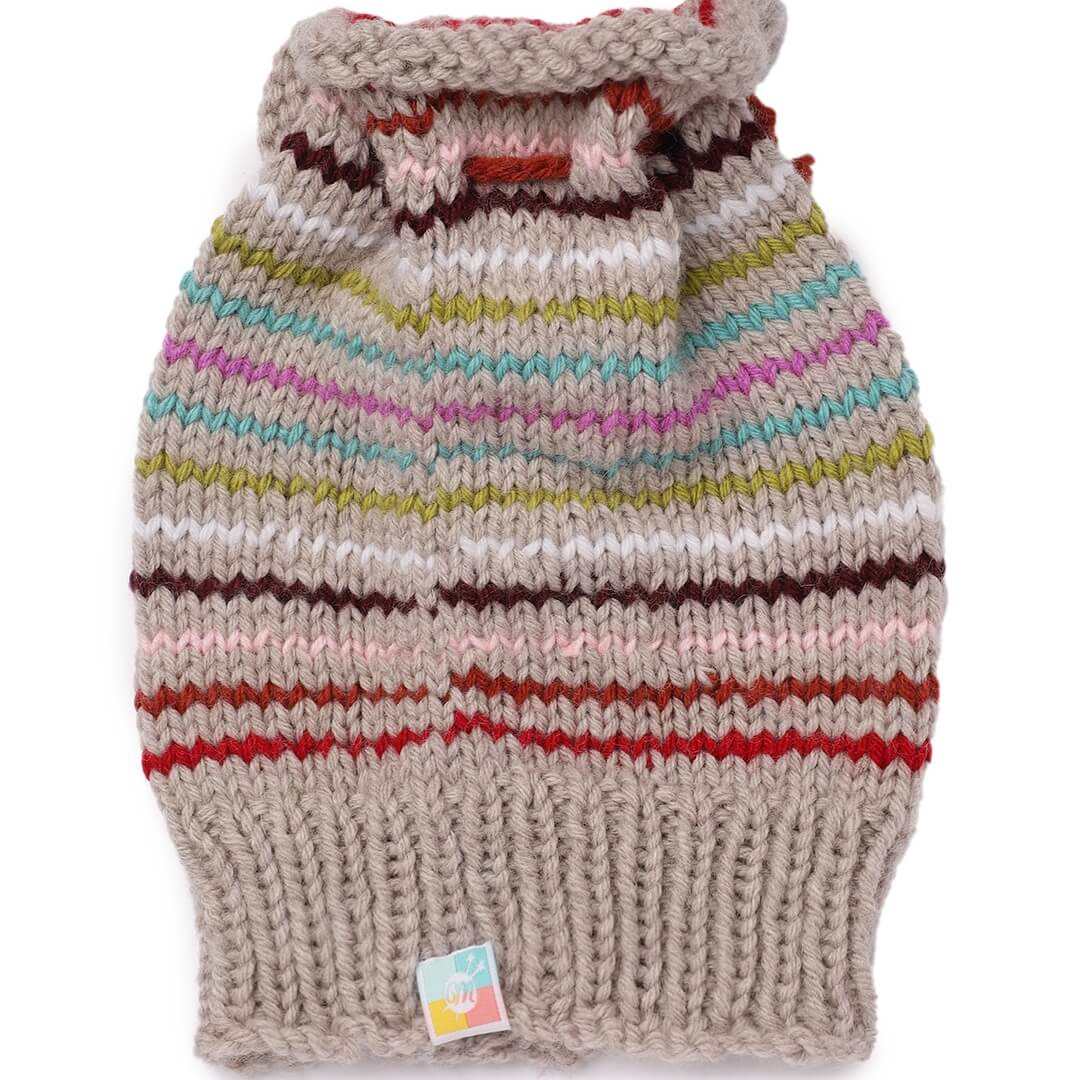 Beige Drawstring Beanie - 634