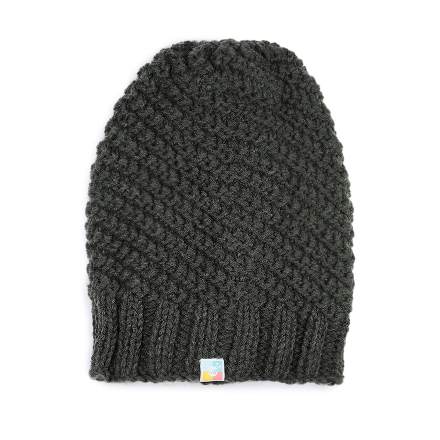 Diagonal Slouch Beanie - 637