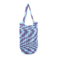 Handmade Crochet Market Bag - Blue, Purple 2646