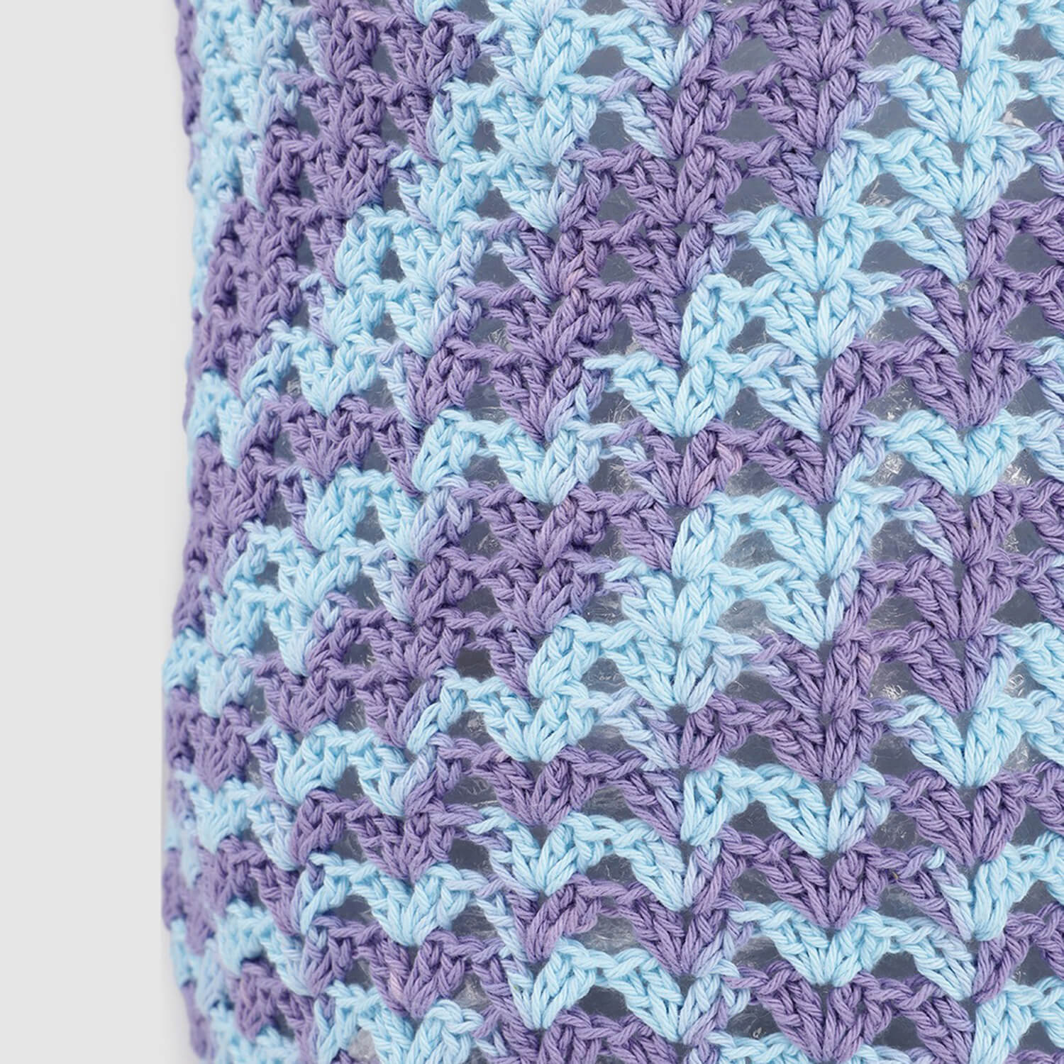 Handmade Crochet Market Bag - Blue, Purple 2646