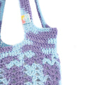 Handmade Crochet Market Bag - Blue, Purple 2646