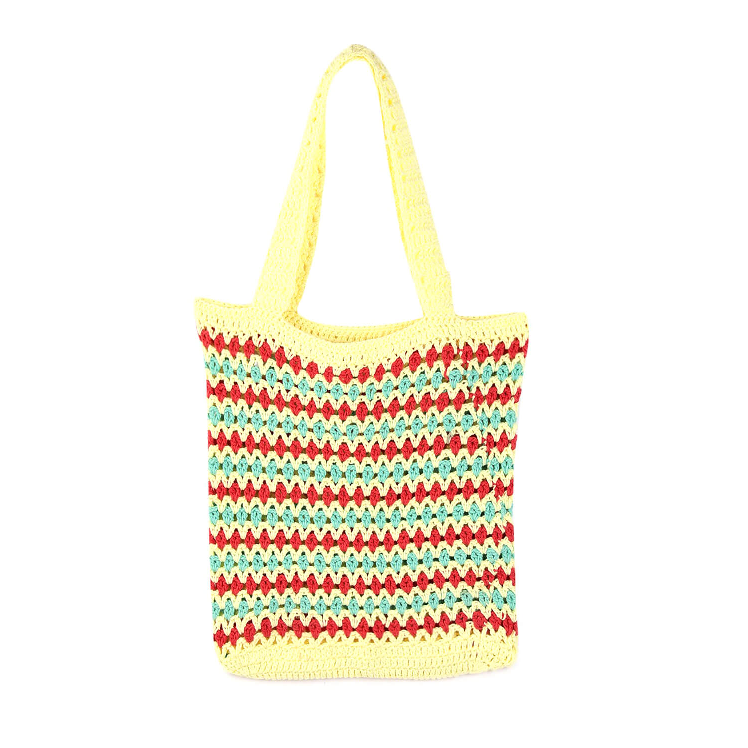 Handmade Crochet Market Bag - Multi-Color 2647