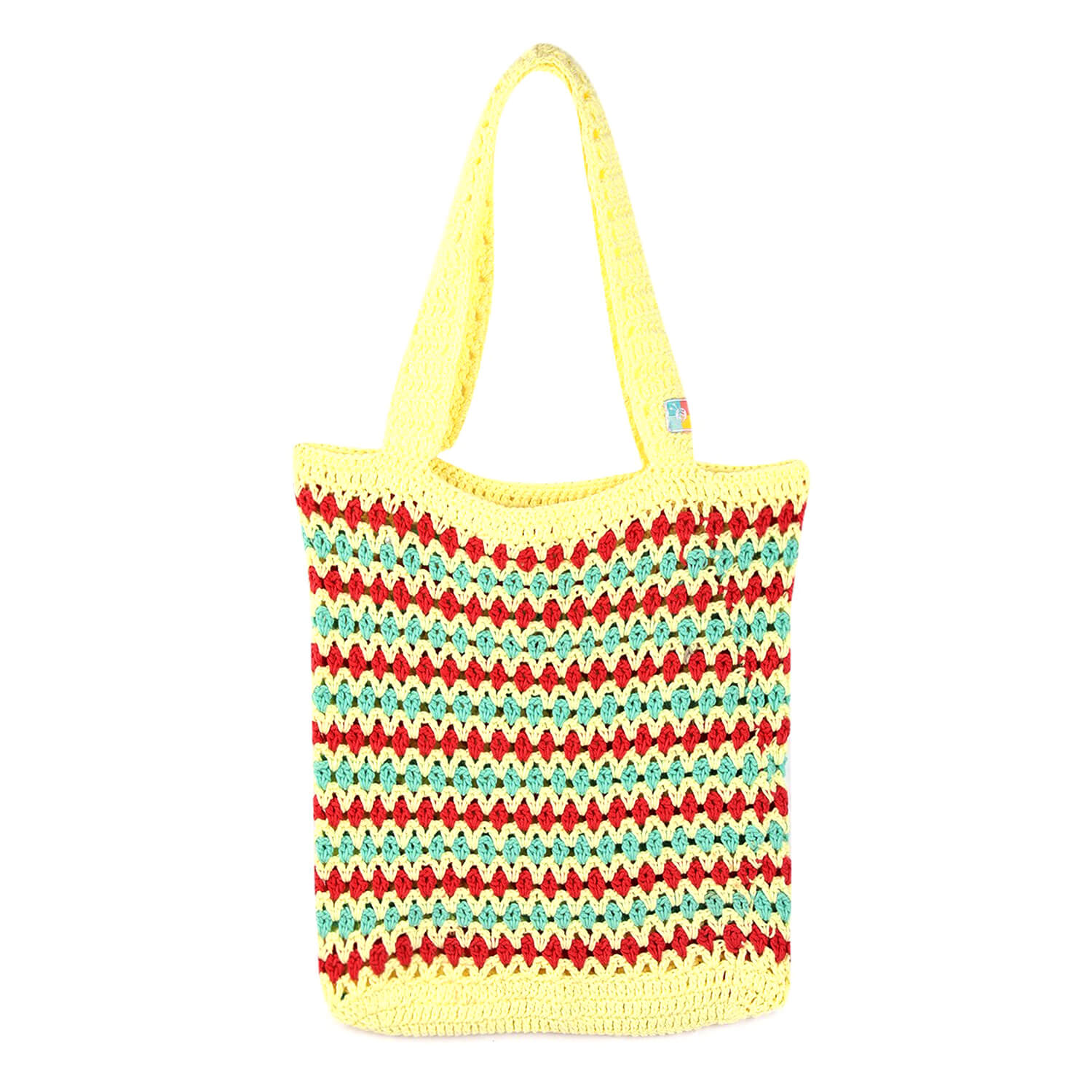 Handmade Crochet Market Bag - Multi-Color 2647