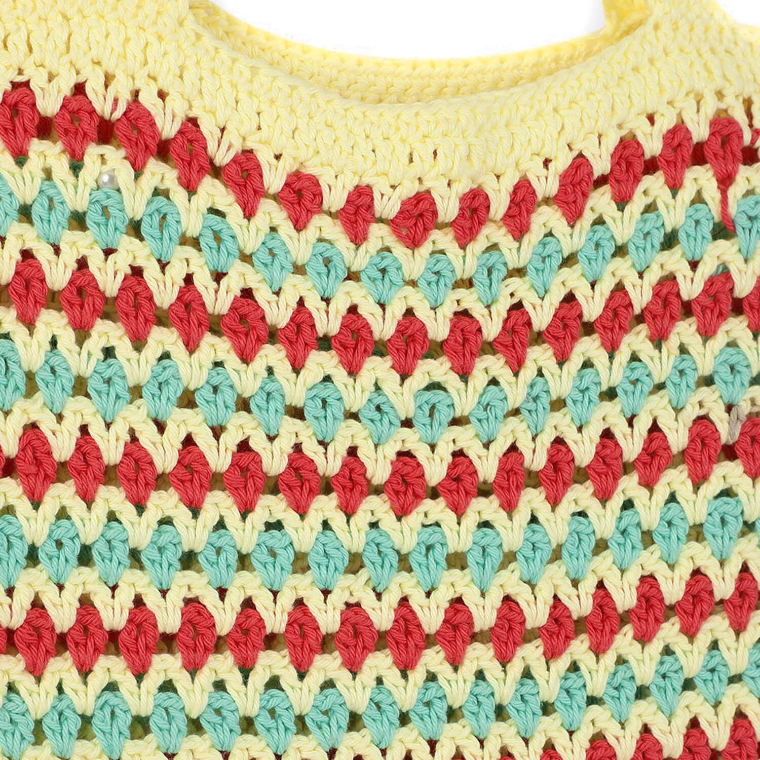 Handmade Crochet Market Bag - Multi-Color 2647