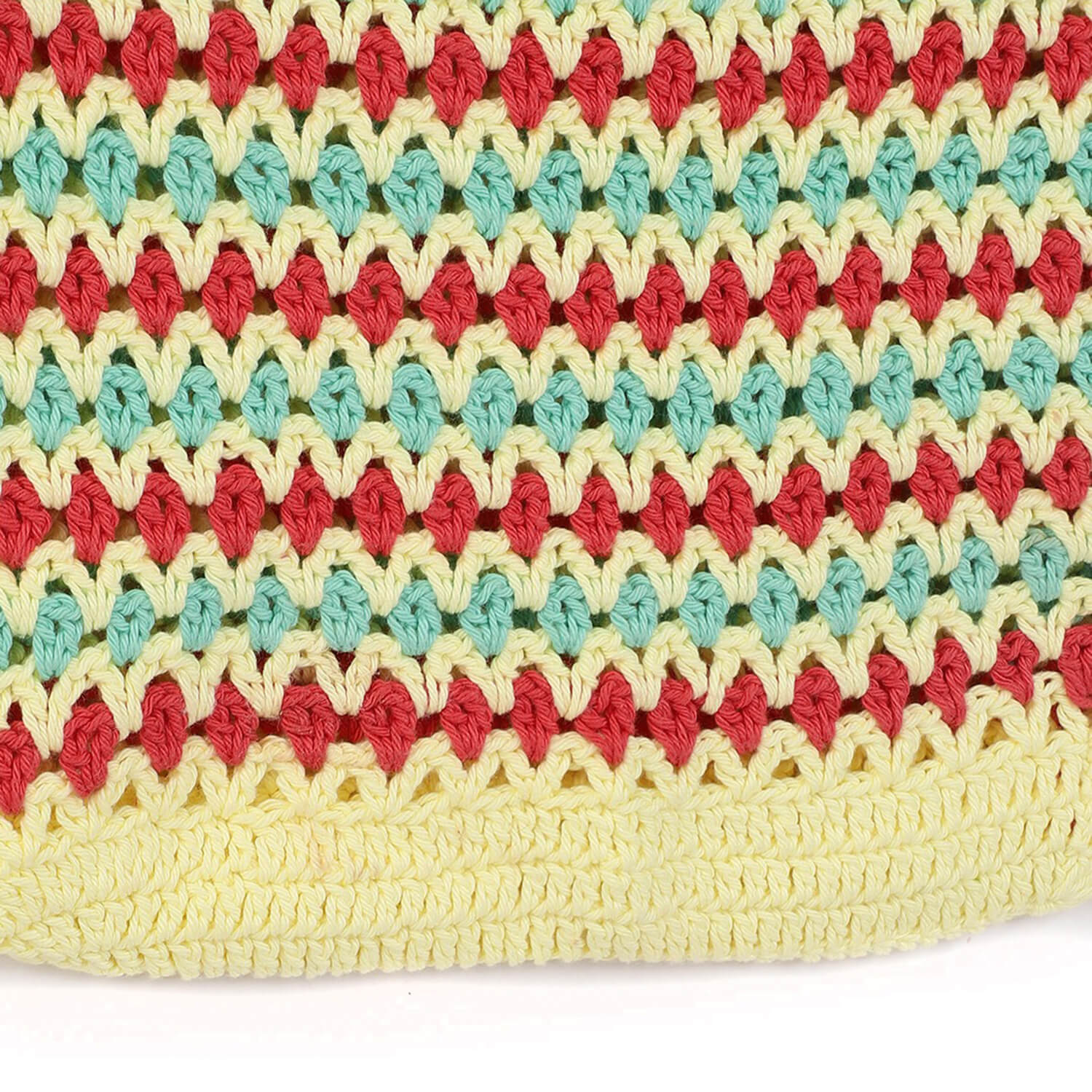 Handmade Crochet Market Bag - Multi-Color 2647