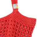 Handmade Crochet Market Bag - Coral Red 2648